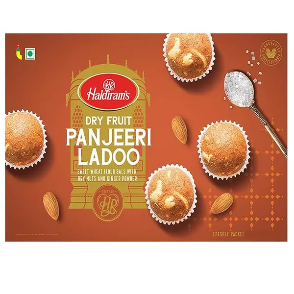 Haldiram's Mithas Ladoo - Dry Fruit Panjeeri Box,400 Gram,Indian Sweets Diwali Gift Pack,Almond