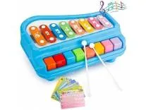 Zest 4 Toyz 2 in 1 Baby Xylophone Piano Musical Toy for 1 - 3 Year Old Kids 8 Keys Xylophone Piano with 6 Pieces of Scores and Sticks Musical Learning Instruments Toy for Baby Kids Girls Boys Rs.473 @ Amazon