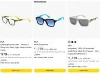 Fila Sunglasses upto 86% coupon from Rs.799 @ Amazon