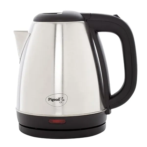 Pigeon Amaze Plus Electric Kettle 1.5 L, 1300 Watt, Stainless Steel Body with Auto Shut-off Feature Used for Boiling Water - (Silver)