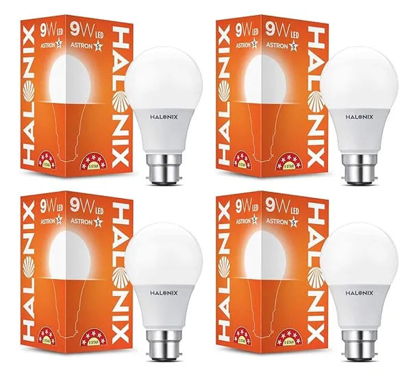 Halonix Astron Plus B22D 9-Watt LED Bulb (Cool White) - Pack of 4