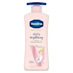 Vaseline Healthy Bright Body Lotion 400 ml, Daily Brightening Moisturizer with Sunscreen for Dry Skin, Gives Non-Greasy Glowing Skin - For Men & Women
