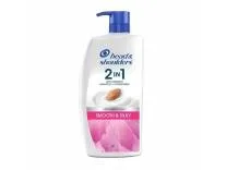 Head & Shoulders 2-in-1 Smooth and Silky Anti Dandruff Shampoo + Conditioner for Women & Men, With Almond Milk (1 L)