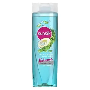 Sunsilk Coconut Oil & Aloe Vera Bouncy Volume Oil Blends Shampoo | Volume Shampoo | With No Added Parabens | 370 ML