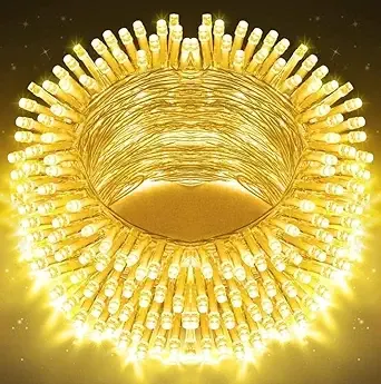 (Min Buy 2) MPROW 11 Meter 40 LED Decorative Golden Still Led String Light | 36 Feet Single Colour Diwali Still Led Ladi String Light for Home Decor, Christmas, Diwali and Festive Decoration (Warm White)