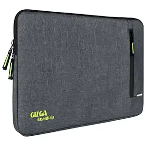 (Min Buy 2) Gizga Essentials 14.1 Inch Laptop Sleeve Case Cover Pouch Bag with Front Pocket| Slim & Water-Resistant Nylon Fabric with Shockproof Foam Padding, Soft Lining & Premium Zipper Closure (Grey)