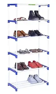 FLIPZON Multipurpose Metal, Plastic Rack Organizer for Shoe/Clothes/Books - (65.5 (L) x 32.5 (B) x 149 (H) Cms) (Need to Be Assemble - DIY) Rust-Proof - Large- 6 Shelve Rs.759 @ Amazon