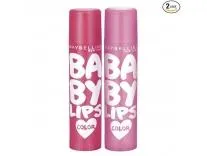 Maybelline New York Baby Lips Color Balm Combo Pack Lip Balm - Pink Lolita + Berry Crush Lip Balms and Lip Care, Long-lasting Hydration, Lip Balm With SPF, Translucent color, Pack of 2 | 8gm