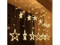 Desidiya® 10 Star String Light Warm White 150 LEDs, 3.5 Mtr 12W Decorative Lights for Decoration Christmas, Wedding, Party, Home & Patio Decorative Lighting for Living Room, Parties, Weddings
