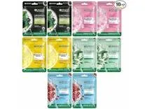 Garnier Skin Naturals, Face Mask Set, Hydrating, Pore Reducing, Brightening, and Enhances Glow, Hydra Bomb Serum Mask & Black Serum Mask, 10 pcs (5 types) , 280g