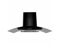 [ICICI CC] Faber 90 cm 1100 m³/hr Auto-Clean curved glass Kitchen Chimney (HOOD ACE PRO HC PB BK 90, Filterless technology, Push Button, Black)