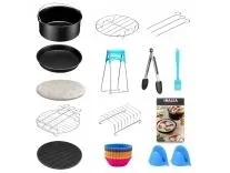 Inalsa Air Fryer cum OTG Accessory Box, Set of 27 Pcs Compatible with Air Fryer (Cooking Capacity 2.9L and above) and OTG (10L and above capacity), Black