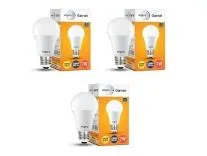 wipro Garnet 7W LED Bulb for Home & Office |Warm White (2700K) | E27 Base|220 degree Light coverage |4Kv Surge Protection |400V High Voltage Protection |Energy Efficient | Pack of 3