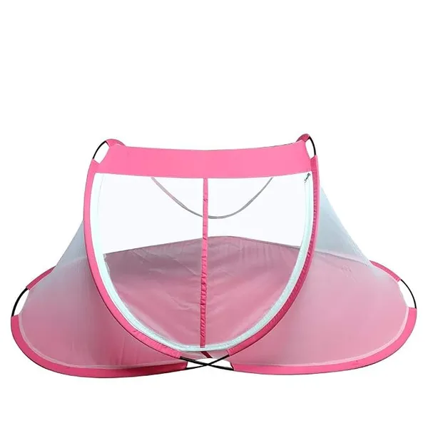 Foldable Kids Mosquito Net with Base Cloth - Mosquito Repellent (Pink, Suitable for: 1 to 6 Years) (1778.0mm L X 762.0mm W)