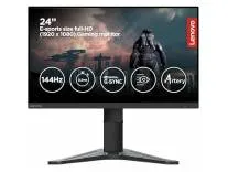Lenovo G-Series G24-20, 23.8 Inch (60.452 Cm) 1920 x 1080 Pixels FHD IPS Gaming Monitor | 165Hz, 0.5Ms, 99% Srgb, 350 Nits, AMD Freesync Premium, Hdmi 2.0, Dp, Height Adjust Stand (Raven Black)