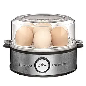 Lifelong Electric Egg Boiler 360-Watt (Transparent & Silver Grey) | Stainless Steel Body & Heating Plate | Boils 7 Eggs | 3 Boiling Modes (Soft, Medium, Hard) | Automatic Turn-Off & Easy Clean