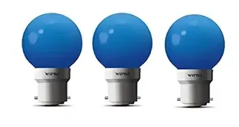 wipro Safe Lights N10004 B22 0.5-Watt LED Night Lamp (Blue, Pack of 3) Rs.91 @ Amazon