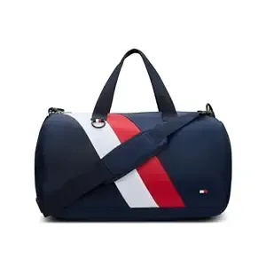 [Apply 5% Coupon] Tommy Hilfiger Polyester 44 cms Navy + White +Red Gym Shoulder Bag (TH/JORDEN081504)
