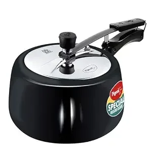Pigeon by Stovekraft Hard Anodised Aluminium Inner Lid Cooker - 3 Litre with Induction Base, Silver, medium (14547)