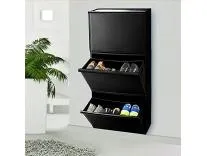 Cello Maple Plastic Multipurpose Shoe Rack (Black) 20D x 59.5W x 40H Cm