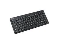 Portronics Bubble Multimedia Wireless Keyboard 2.4 GHz & Bluetooth 5.0 Connectivity, Noiseless Experience, Compact Size for iOS iPad Air, Pro, Mini, Android, Windows Tablets PC Smartphone(Black)