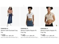 FOREVER 21 Women's Clothing upto 90% off starting From Rs.149 @ Amazon