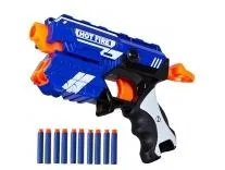 Gooyo GY-7043 Blaze Storm Toy Gun with 5 Foam Bullets & 5 Suction Dart Bullets | Toy Gun for Kids | Fun Target Shooting Blaster Gun Toy | Blue | No Batteries Required | Toy for Gift