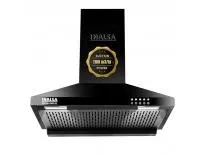 INALSA Pyramid Shape Wall Mount Kitchen Chimney 60 cm|1100 m³/hr Powerful Suction|58 dB Low Noise|Filterless Chimney|Push Button Control|Black Powder Coated Finish|5 Years Motor Warranty|Ekon 60BKFL