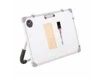 Eduway Non-Magnetic Dry Erase 1x1.5 Feet White Board with Stand | Standing Whiteboard | Table Top with Paper Clip for Study, Memo, to Do List, with 1 Marker Pen, 1 Duster, (30x40 Cms).