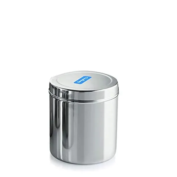 Neelam Stainless Steel 12 (22 Gauge) Deep Dabba, 1900 ml, Silver, Durable and Elegant Food Storage Container, Ideal for Storing Grains, Snacks, Leftovers, Perfect for Daily Use, Easy to Clean.