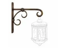 Wood Art Store Golden Antique Wall Bracket for Bird Feeders & Houses Planters Lanterns Wind Chimes Hanging Baskets Ornaments String Lights,
