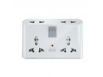 [Apply 2% Coupon] GM 3019 3 Pin Universal Multi Plug Travel Adaptor with 6 AMP for Home Applications, Computers, Laptops