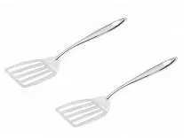 Signora Ware Kitchen Tools Stainless Steel(Food Grade) Heavy Gauge(1.3 MM) Plus Slotted Turner/Spatula/Cooking Turner No.4 for Dosa/Roti/Omlette/Paranthas/Pavbhaji/Breads (Size 29 Cm) Set/2 Rs.152 @ Amazon