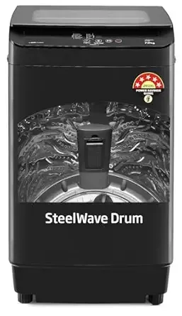 [ICICI / AXIS CC EMI] Voltas Beko, Top Load 7 Kg 5 Star Eco Wash/Monsoon Dry Fully-Automatic Washing Machine (WTL70, Water Reuse, Side Waterfall, Mansoon Dry, Dark Grey)