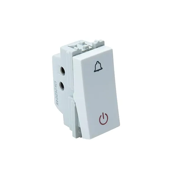 Wipro Northwest Nowa 6A Bell Push With Indicator, White (pack of 20)