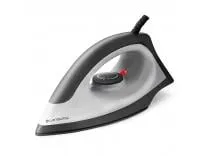Longway Kwid Light Weight Non-Stick Teflon Coated Dry Iron, Electric Iron for Clothes | 2 Years Warranty (1100 Watt, Black)