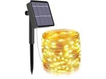 XERGY Solar Light Fairy Outdoor String, 79Ft 240 LED with Inbuilt Rechargeable Battery IP65 Waterproof 8 Modes (Copper Wires, Sturdy Quality) - Garden Christmas Tree, Diwali lights for Home decoration Rs.549 @ Amazon