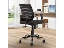 [HDFC NC EMI] CELLBELL Desire C104 Mesh Mid Back Chair | Ergonomic Office, Study, Revolving, Computer Chair for Work from Home Heavy Duty Metal Base, Seat Height Adjustable (Black)