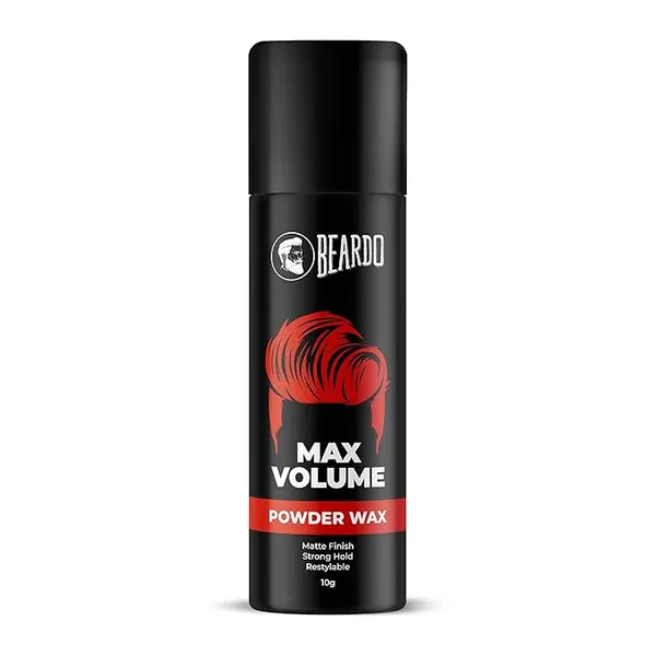 [Apply 5% Coupon] Beardo Max Volume Powder Wax 10 gm | Matte Finish | Strong Hold | Restylable | Hair Styling Wax | Hair Wax Powder For Men