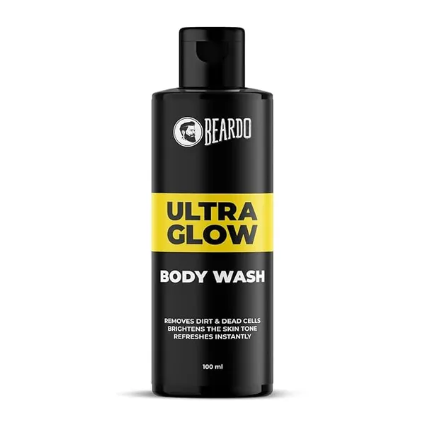 [Apply 5% Coupon] Beardo UltraGlow Body Wash for Men, 100ml | Moisturizes & Hydrates the Skin | Contains Mulberry & Bearberry Extracts for Deep Cleansing & Nourishment | Soft & Smooth Skin