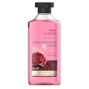 (Min Buy 2) Dabur Gulabari Shower Gel - 250 ml | 99% Pure Glycerine | Gentle Bodywash | Himalayan Rose Extract to Nourish and Revitalise the Skin | 0% Parabens & Soap | No Silicones | with Oudh Fragrance