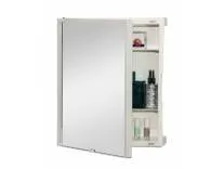 Branco New Rich Look Bathroom Cabinet with Mirror| Mirror with Shelf | 4 Shelves Storage Organizer | Wall Mounted Cabinet | Mirror for Bathroom | (White) (BRC-931) Plastic