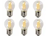 Desidiya Edison Tungsten Filament Round Antique Glass G45 Light Bulbs Pack of 6 Vintage Base E27 Bulb Yellow Light For Home Decoration Living Room/Hall/Balcony/Restaurant Bar Lighting Rs.449 @ Amazon