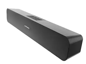 Nu Republic Soundbar 20 Bluetooth Soundbar with X-Bass Technology, 52mm Dynamic Drivers, Upto 12 Hrs Playtime, 20 W Output, Aux/USB Port (5.0 Channel) (Black)