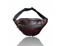 Stylish & Fashionable PU Leather Traveling Pouch | Waist Bag for Men & Women - Waist_bag01 (Color Tan)