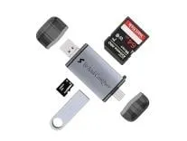 Brand Conquer Metal Body 6 in 1 with OTG, SD Card Reader, USB Type C, USB 3.0 and Micro USB, For Memory Card | Portable Card Reader | Compatible With TF, SD,Micro SD,SDHC, SDXC, MMC,RS-MMC, Micro SDXC Rs.338 @ Amazon
