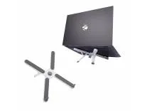 ZEBRONICS NS1200 Laptop Stand with X Foldable Design, 7 Adjustable Levels, Anti-Slip Silicone Rubber Pads, Supports up to 17-inch Laptop Sizes, 5kg Max. Weight, Ergonomic Design