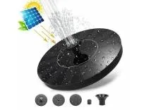 Verilux Plastic Fountain Solar Power Floating Water Pump For Pool Pond Garden And Patio Plants Round 7V 1.4W (Black)