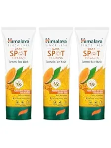 [Apply 5% Coupon] Himalaya Dark Spot Clearing Turmeric Face Wash | Reduce dark spots in 7 days | Organically sourced & Cold-pressed turmeric | 100ml (Pack of 3)