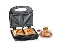 MILTON Express 800W Sandwich Toaster with Durable Die Cast Aluminium Plates | Power Indicators | Non-stick Coating | Black | 1 year warranty